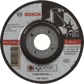 Pilový kotouč BOSCH Expert for Inox Hrubovací kotouč profilovaný, 115x22,23x6 mm 2608600539 free_store_pickup