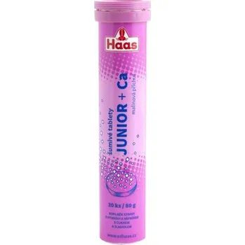 Haas Junior šumivé tablety malina 20 tbl.