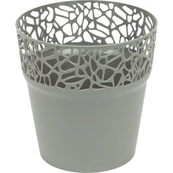 Prosperplast NATURO Květináč s krajkou 17,5 cm, šedý kámen DNAT175 free_store_pickup