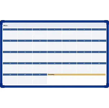 Kancelářský nábytek Tabule s obrázkem kalendář 80 x 50 cm (modrá)