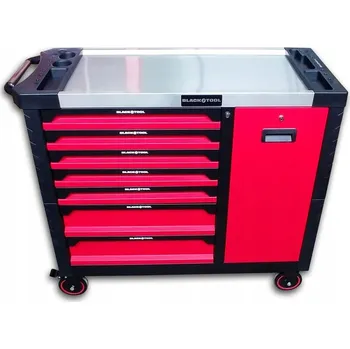 Autodílna BlackTool Dílenský vozík na nářadí, 7+1 zásuvek rozšířený 113cm BL-5507X