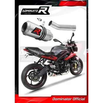 Výfuk pro motocykl Laděný výfuk DOMINATOR TRIUMPH STREET TRIPLE R 675 2013 - 2016 KULATÁ KONCOVKA GP