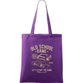 Old School Game - Taška bavlněná - 42 x 38 cm ( Fialová )