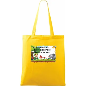 I went outside once... - Taška bavlněná - 42 x 38 cm ( Žlutá )