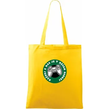 Každej z nás je v něčem dobrej - Taška bavlněná - 42 x 38 cm ( Žlutá )