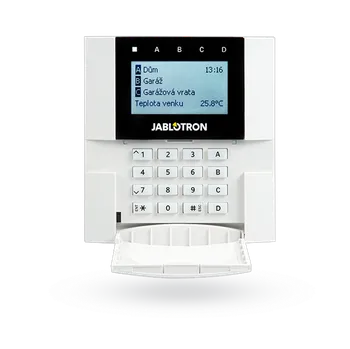 Jablotron JA 150E - bezdrátová klávesnice s displejem a RFID čtečkou