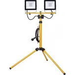 EMOS Lighting LED reflektor HOBBY SLIM 2x 30W + trojnožka, černý/žlutý, neutrální bílá