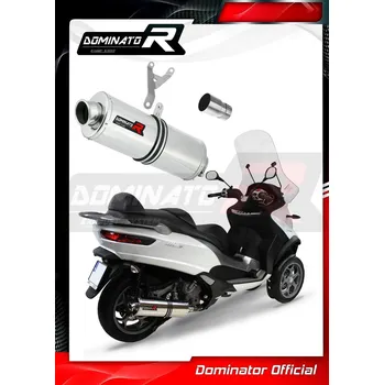 Výfuk pro motocykl Laděný výfuk DOMINATOR PIAGGIO MP3 / LT 500 08-20 OVÁLNÁ KONCOVKA