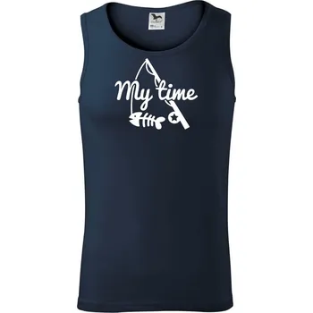 Rybaření - My time - Tílko pánské Core - XL ( Námořní modrá (velmi tmavá - téměř černá) )