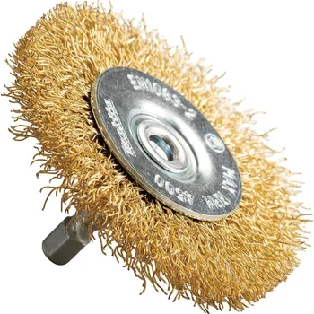 kartáč na vrtačku Makita D-73673 Kotoučový kartáč potažený mosazí Ø 63 mm