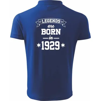Pánská košile Legends are born in 1929 - Polokošile pánská Pique Polo 203 - 4XL ( Královská modrá )