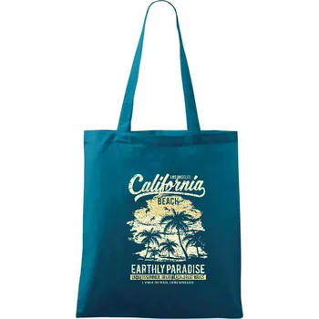 California Beach - Taška bavlněná - 42 x 38 cm ( Petrolejová )