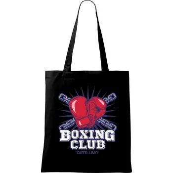 Nákupní taška Boxing club chain - Taška bavlněná - 42 x 38 cm ( Černá )