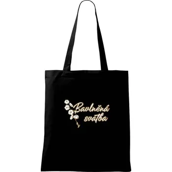 Nákupní taška Bavlněná svatba 1 - Taška bavlněná - 42 x 38 cm ( Černá )