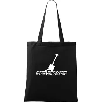 Lopata je pro lopaty - Taška bavlněná - 42 x 38 cm ( Černá )