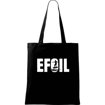 Nákupní taška Efoil nápis - Taška bavlněná - 42 x 38 cm ( Černá )