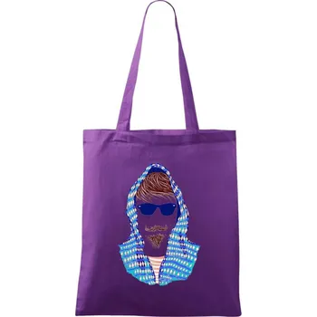 Hipster 2 - Taška bavlněná - 42 x 38 cm ( Fialová )