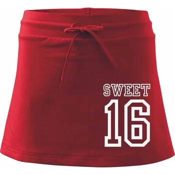Dámská sukně Sweet 16 - Sportovní sukně - two in one - M ( Červená )