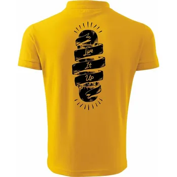 Pánská košile Skate live if up - Polokošile pánská Pique Polo 203 - M ( Žlutá )