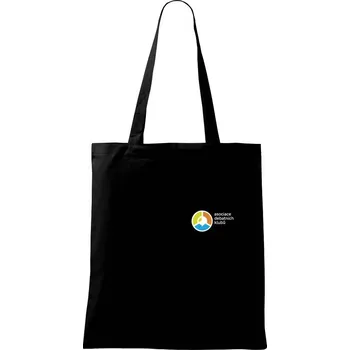 Nákupní taška Asociace debatních klubů logo s textem - Taška bavlněná - 42 x 38 cm ( Černá )