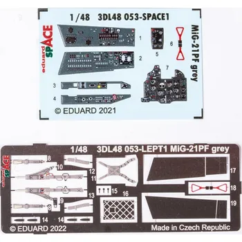 Plastikový model Eduard 1/48 MiG-21PF grey SPACE (EDUARD)