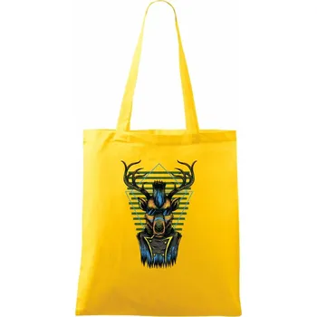Jelen punk rebel - Taška bavlněná - 42 x 38 cm ( Žlutá )