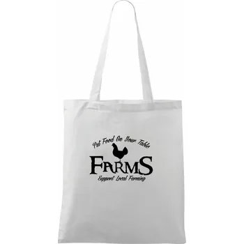 Nákupní taška Put Food Farms - Taška bavlněná - 42 x 38 cm ( Bílá )