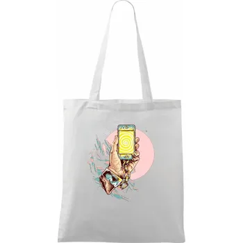 Nákupní taška Selfish - Taška bavlněná - 42 x 38 cm ( Bílá )