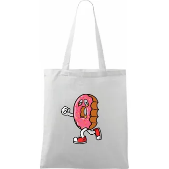 Nakousnutý donut - Taška bavlněná - 42 x 38 cm ( Bílá )