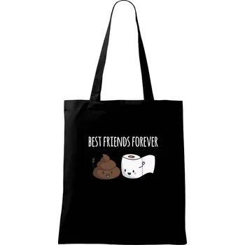 Nákupní taška WC friends - Taška bavlněná - 42 x 38 cm ( Černá )