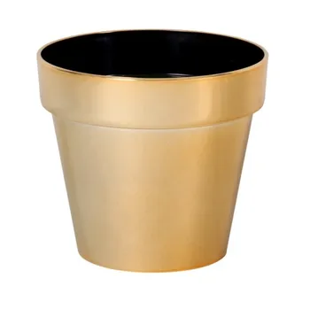 Obal na květináč Nohel Garden Cube 23000zl 11 cm Chrome Gold