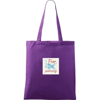 Free piercing - Taška bavlněná - 42 x 38 cm ( Fialová )