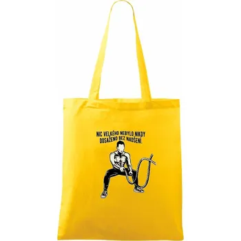 Posilování s nadšením - Taška bavlněná - 42 x 38 cm ( Žlutá )