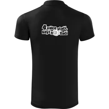 Pánská košile 4 válce stačí když ti turbo tlačí - Polokošile Victory sportovní (dresovina) - L ( Černá )