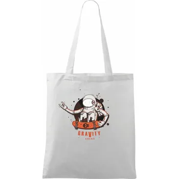 Nákupní taška Gravity sucks - Taška bavlněná - 42 x 38 cm ( Bílá )
