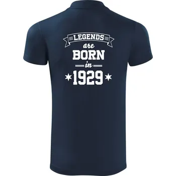 Pánská košile Legends are born in 1929 - Polokošile Victory sportovní (dresovina) - 3XL ( Námořní modrá (velmi tmavá - téměř černá) )