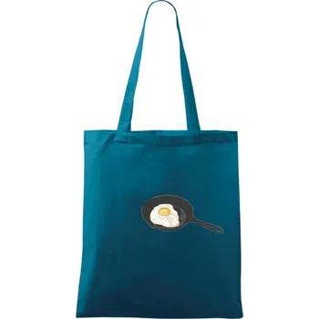 Snídaňová pánvička - Taška bavlněná - 42 x 38 cm ( Petrolejová )