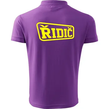 Pánská košile Řidič - rámeček - Polokošile pánská Pique Polo 203 - 4XL ( Fialová )
