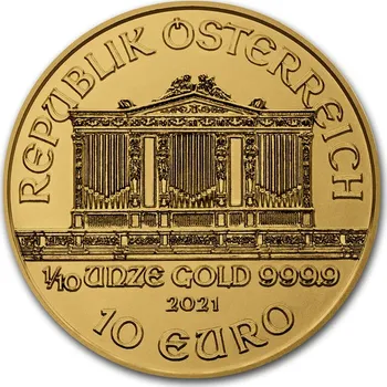 Česká mincovna Zlatá investiční mince 10 EUR Wiener Philharmoniker stand