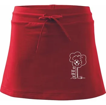 Dámská sukně Dron Eating tree - Sportovní sukně - two in one - L ( Červená )
