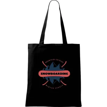 Snowboarding hory extreme - Taška bavlněná - 42 x 38 cm ( Černá )