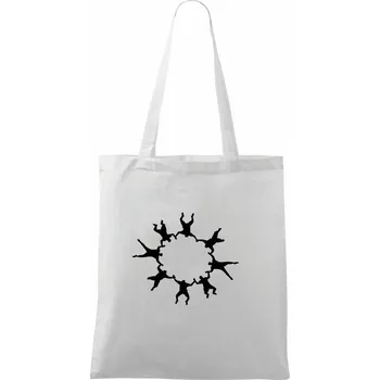 Hromadný seskok padákem - Taška bavlněná - 42 x 38 cm ( Bílá )