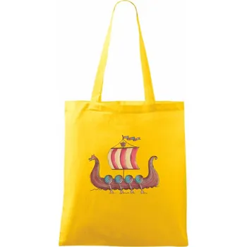 Viking loď - Taška bavlněná - 42 x 38 cm ( Žlutá )