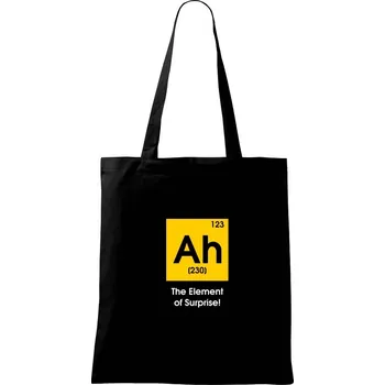 Ah - the element od surprise - barevné - Taška bavlněná - 42 x 38 cm ( Černá )