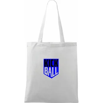 Kickball - štítek - Taška bavlněná - 42 x 38 cm ( Bílá )