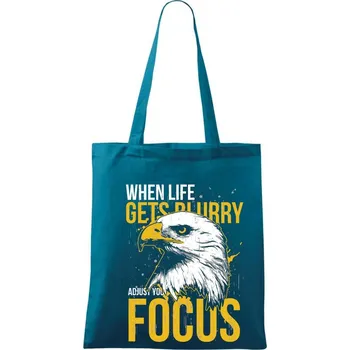 Eagle focus - Taška bavlněná - 42 x 38 cm ( Petrolejová )