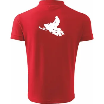 Pánská košile Sněžný skútr - Polokošile pánská Pique Polo 203 - S ( Červená )
