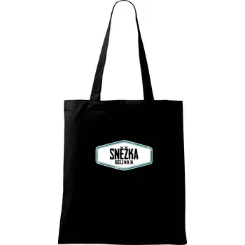 Hora Sněžka - Taška bavlněná - 42 x 38 cm ( Černá )