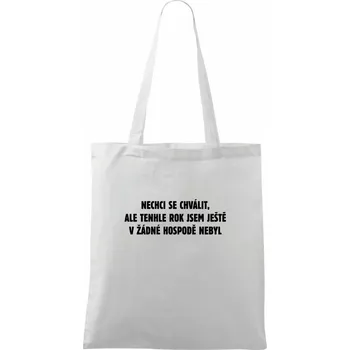 Tenhle rok jsem ještě nebyl v hospodě - Taška bavlněná - 42 x 38 cm ( Bílá )