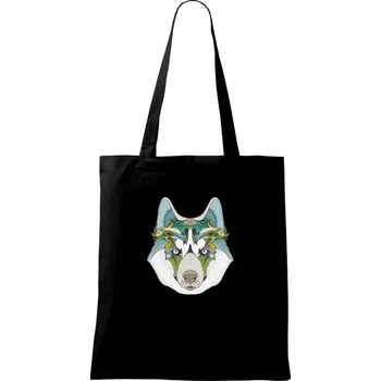 Nákupní taška Husky zenart - Taška bavlněná - 42 x 38 cm ( Černá )